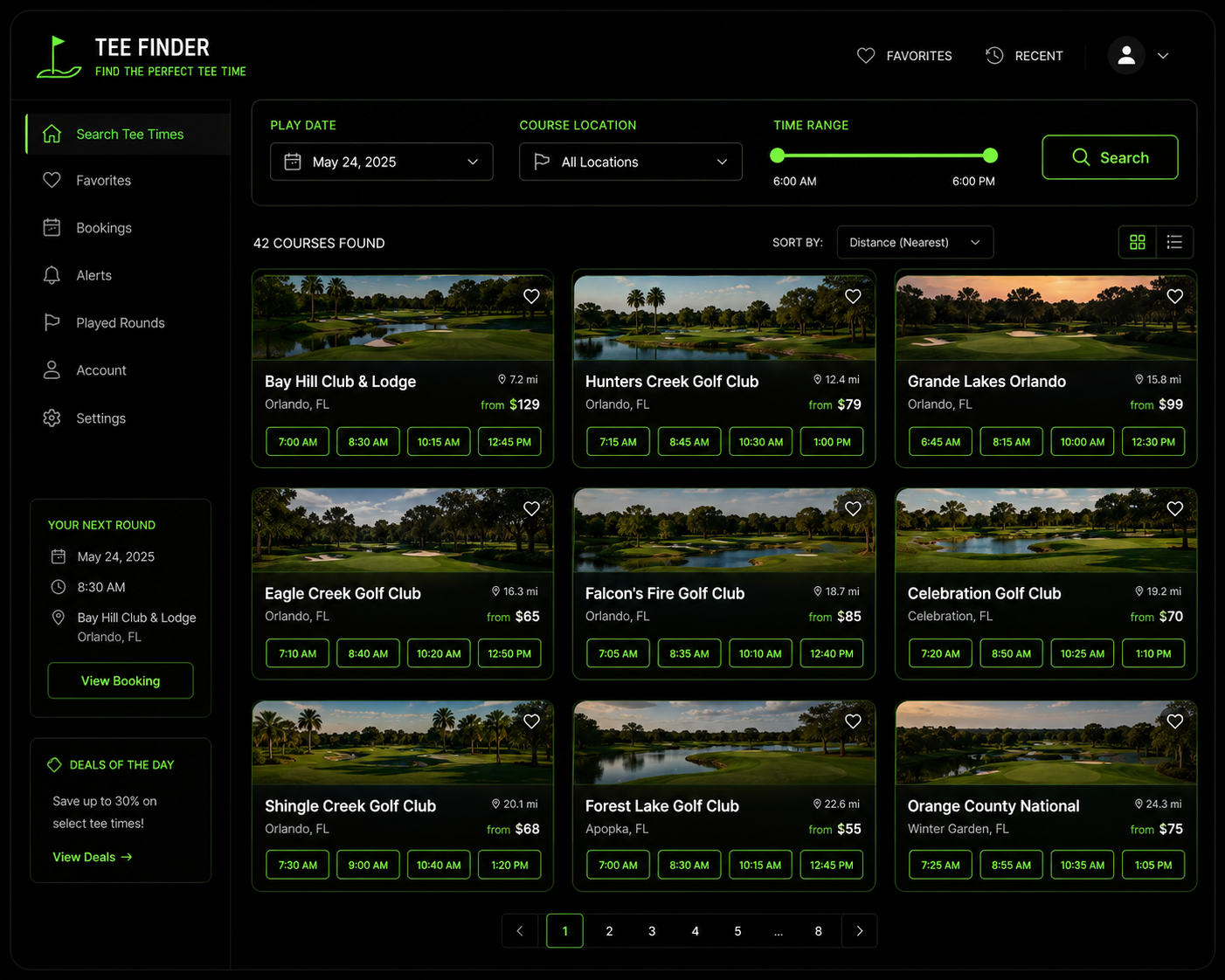 Golf Tee Times preview